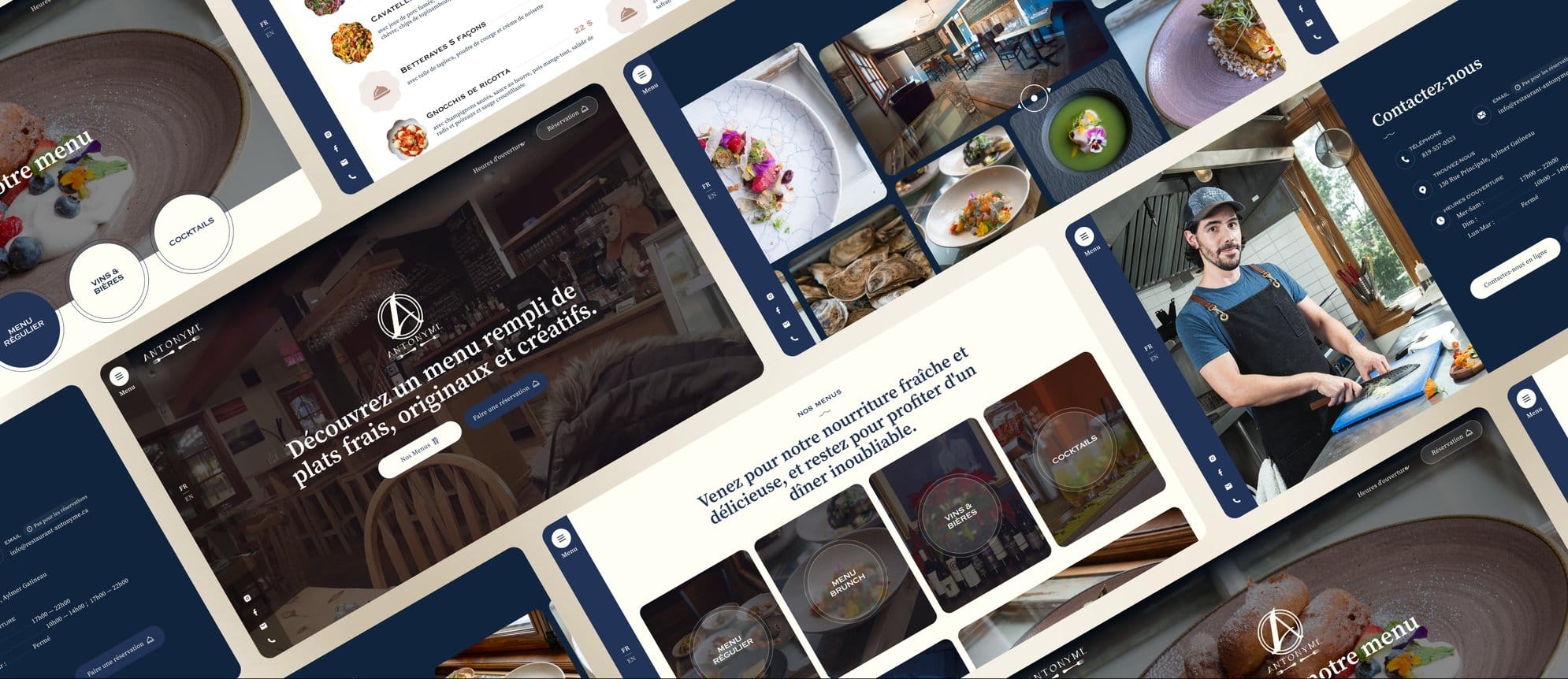 Site web du Restaurant Antonyme