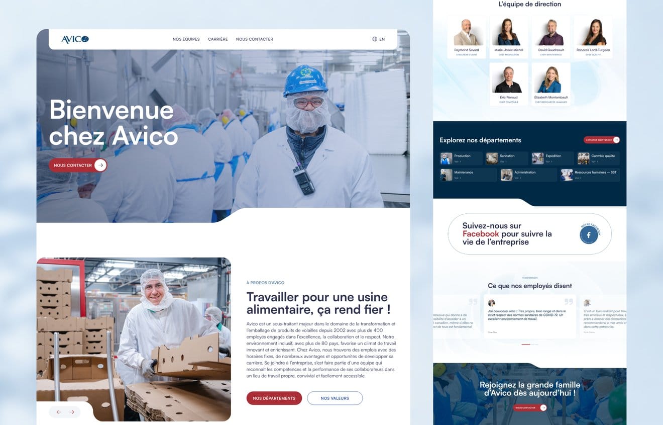 Site web d’Avico