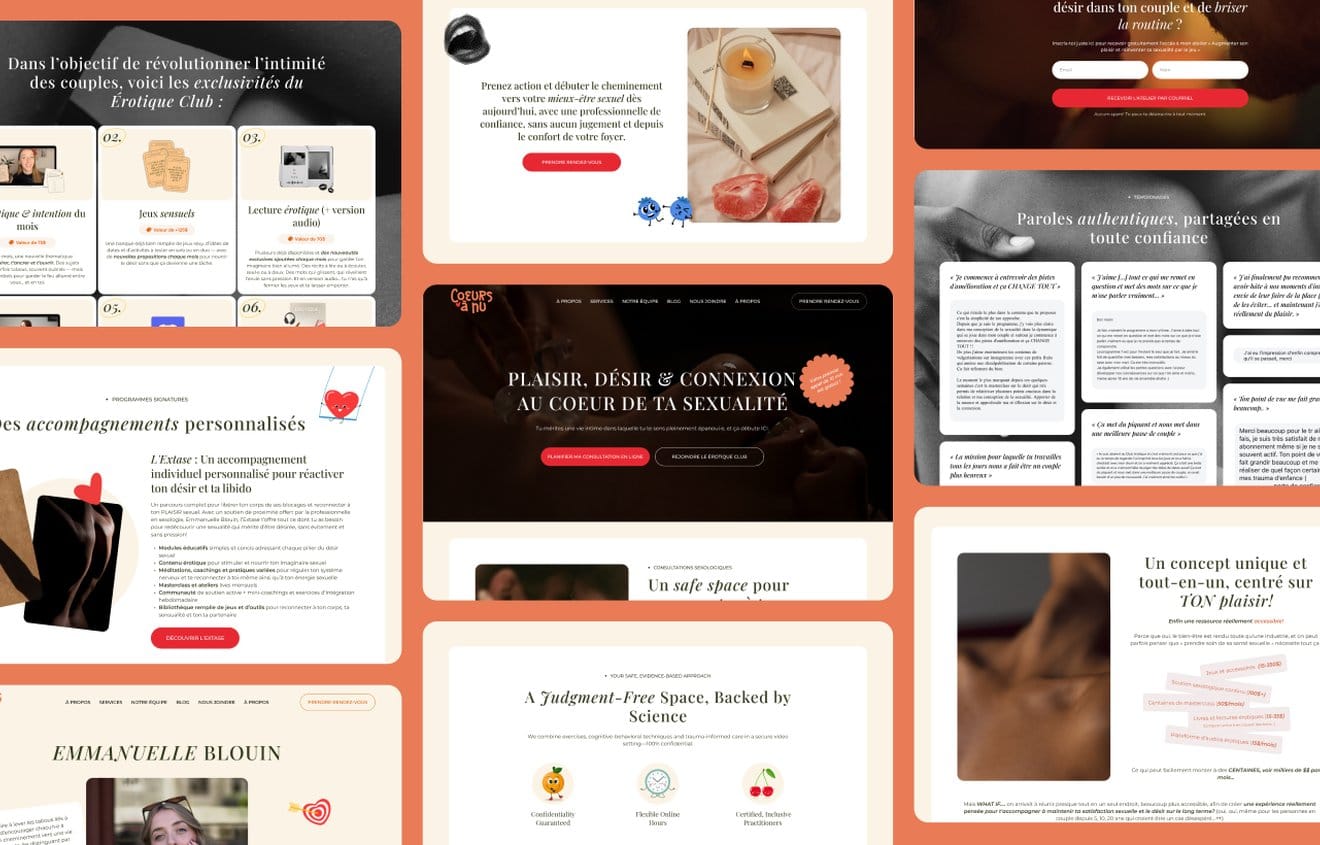 Site web de Cœurs à nu