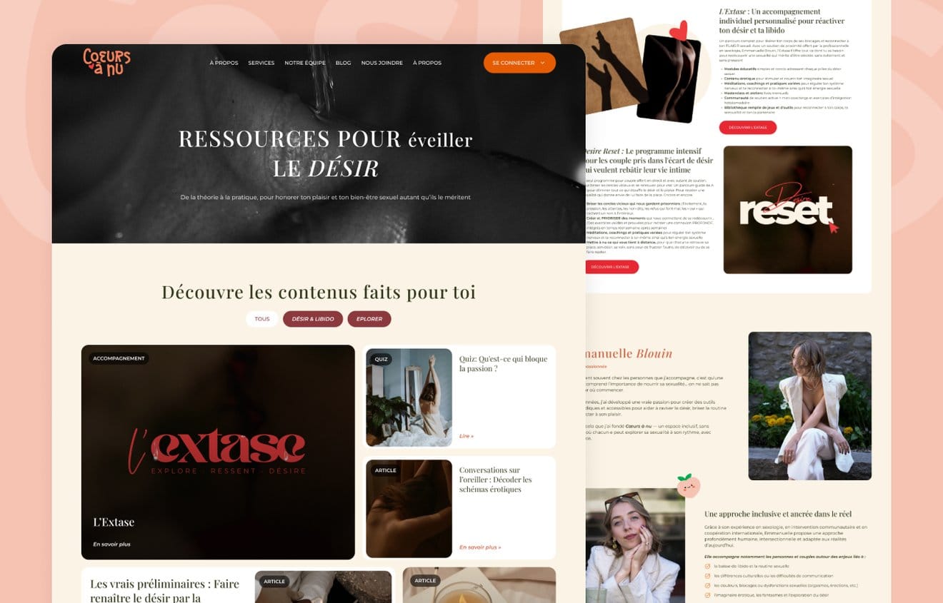 Site web de Cœurs à nu