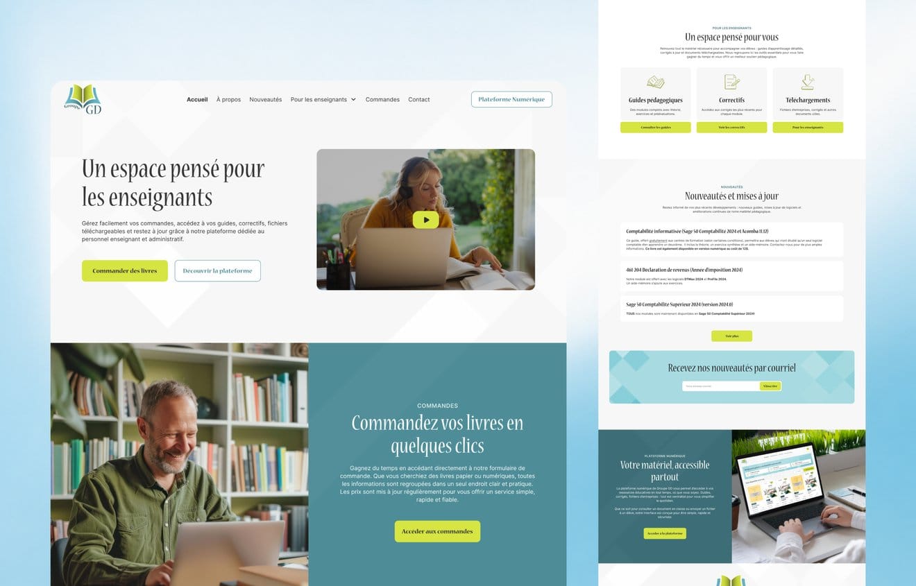 Site web et plateforme numérique de Groupe GD
