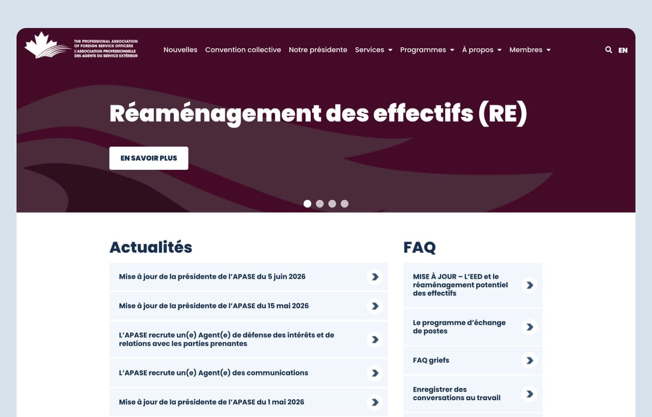 Site web de la PAFSO