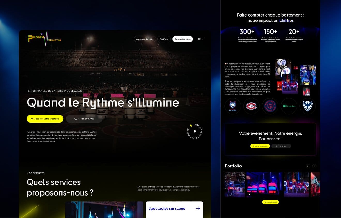 Site web de Pulsation Production