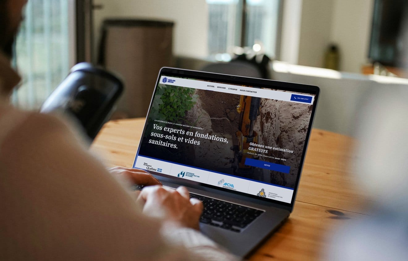 Site Sous-sol Sécure consulté sur un portable