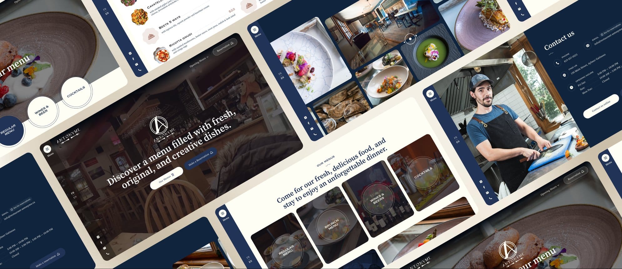 Restaurant Antonyme website