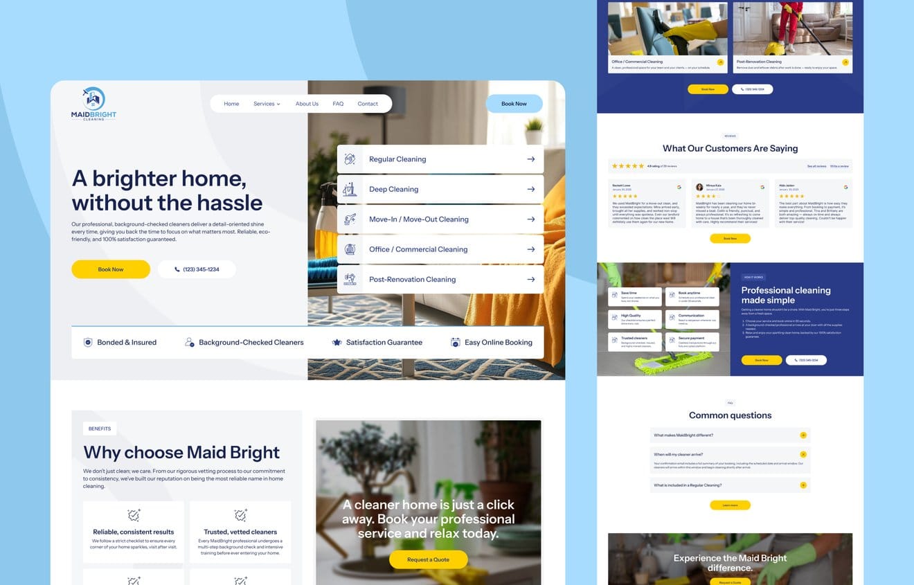 Maid Bright website