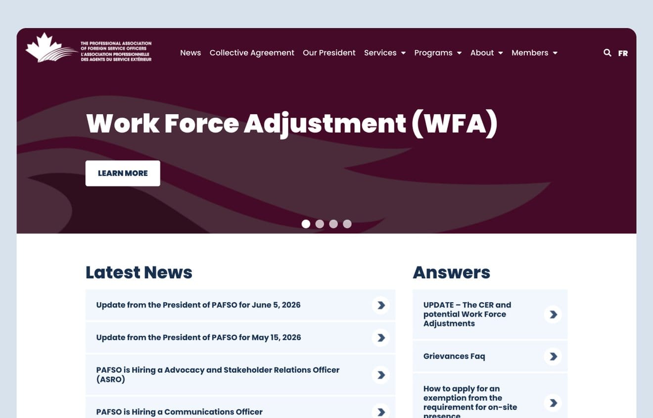 PAFSO website
