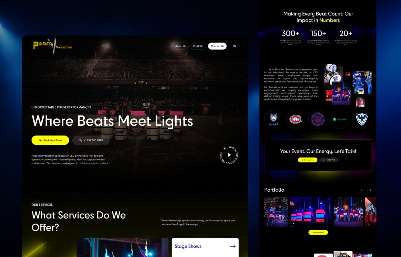 Pulsation Production website